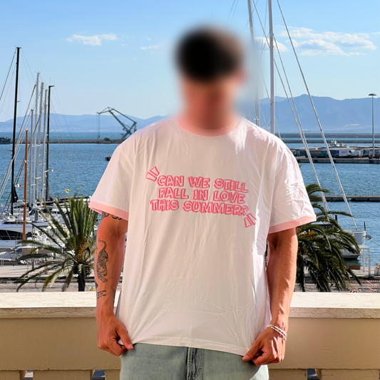 'CAN WE STILL FALL IN LOVE THIS SUMMER' T-SHIRT White