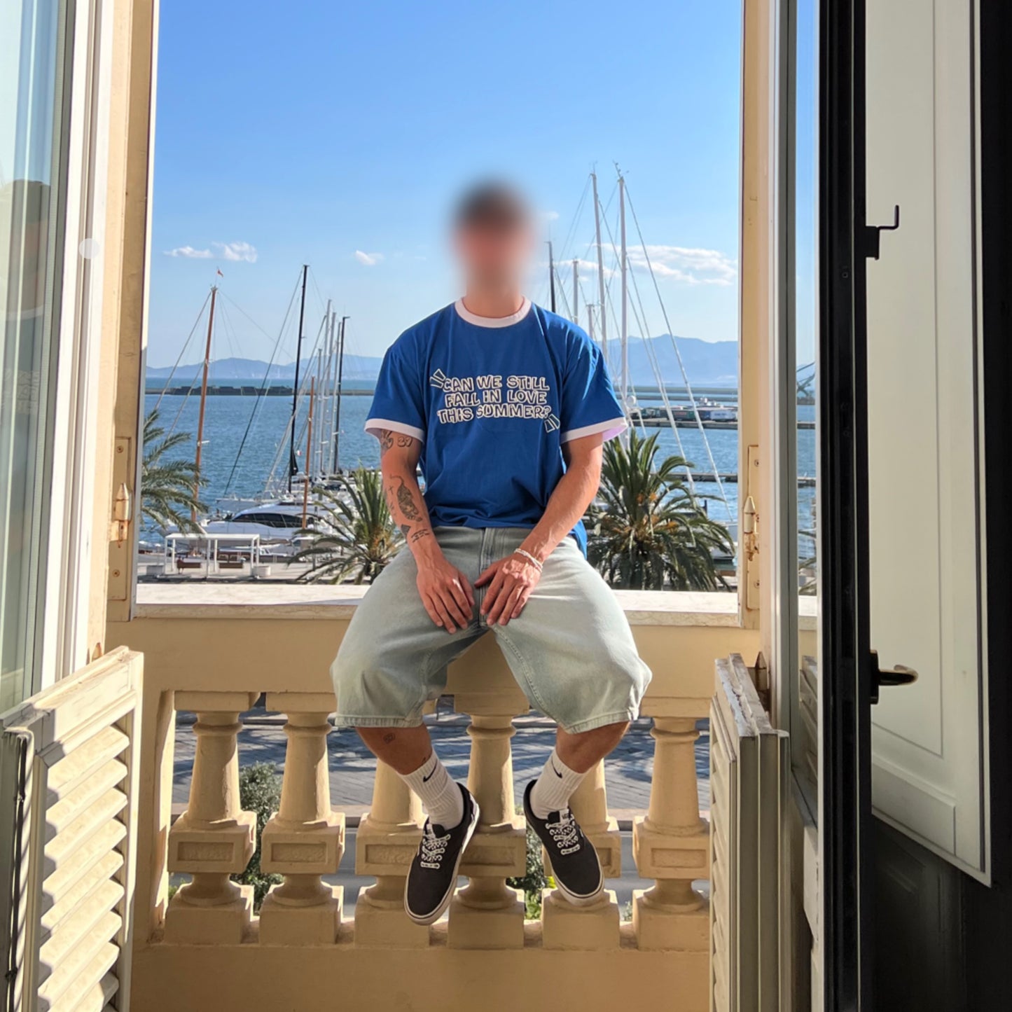 'CAN WE STILL FALL IN LOVE THIS SUMMER' T-SHIRT Blue