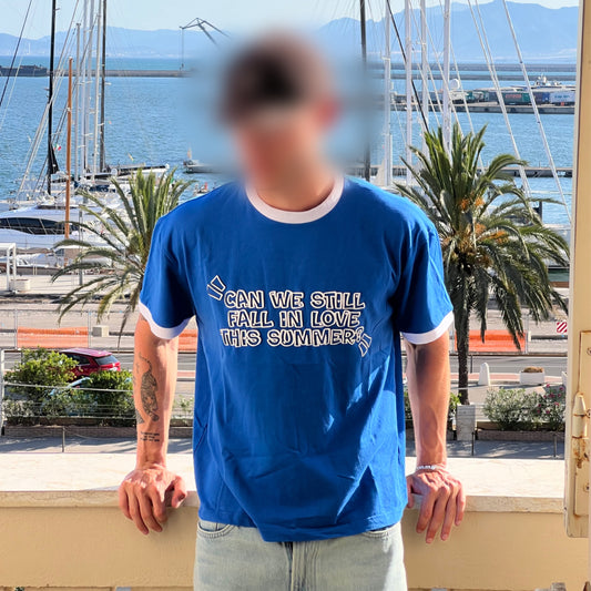'CAN WE STILL FALL IN LOVE THIS SUMMER' T-SHIRT Blue